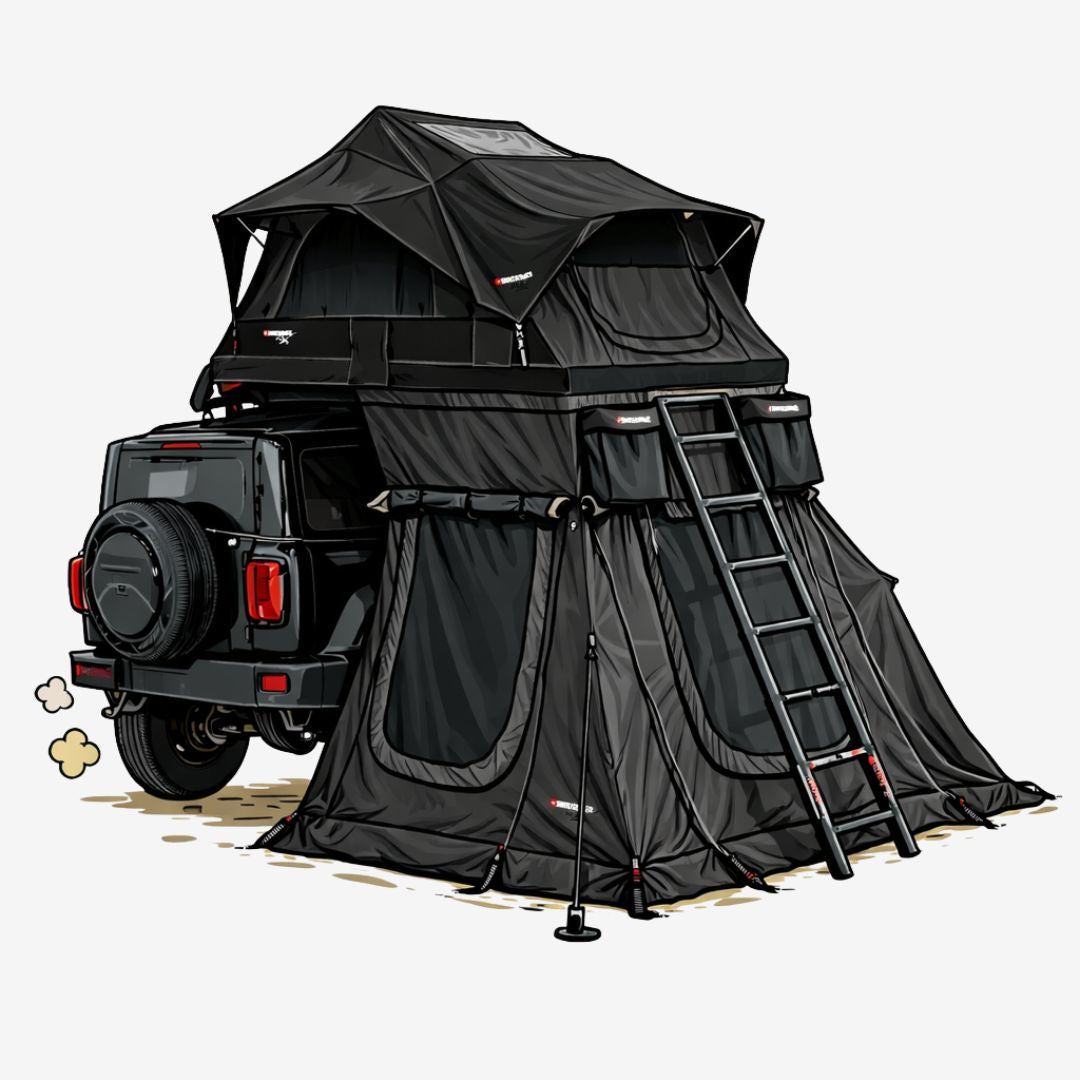 Förtältsrum till 160R – lagom extra yta, precis där den behövs