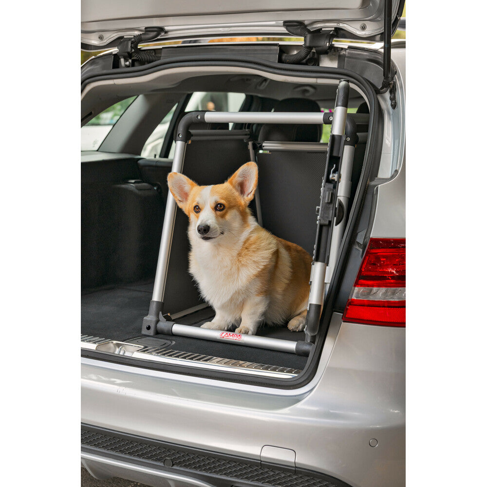 Premium hundbur i aluminium för personbil – Typ 6 – 55 × 77 × H 60 cm