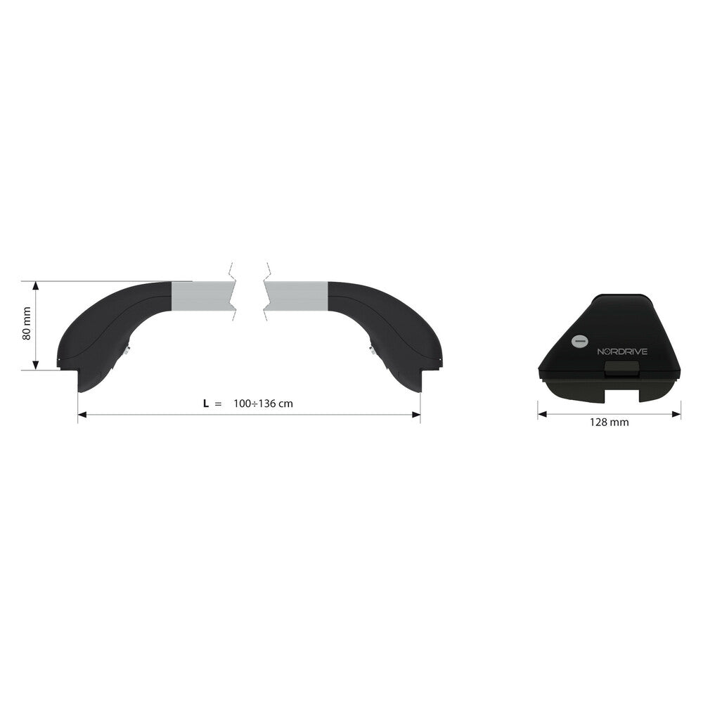 Takräcke Snap Alu In-Rail teleskop – komplett set i aluminium