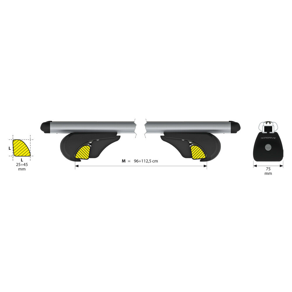 Takräcke Alumia Rail – komplett set i aluminium (M) – Evos RA