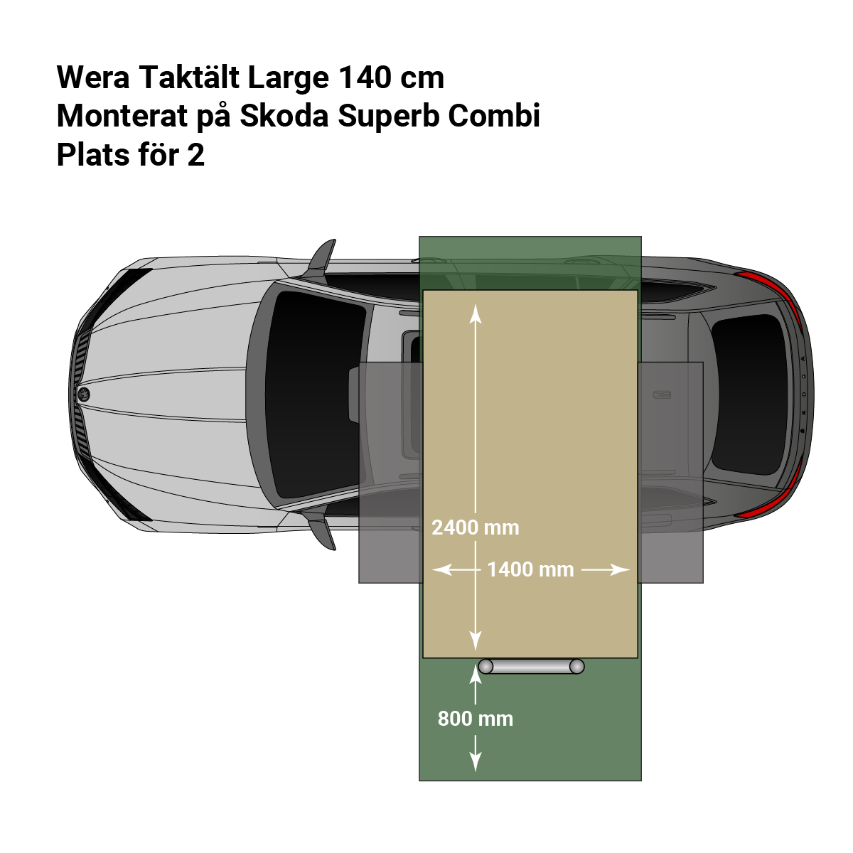 Wera Roof tent Large 140 cm