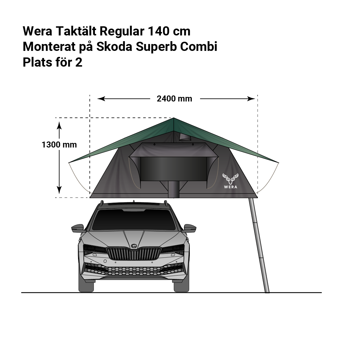 Wera Roof tent Regular 140 cm