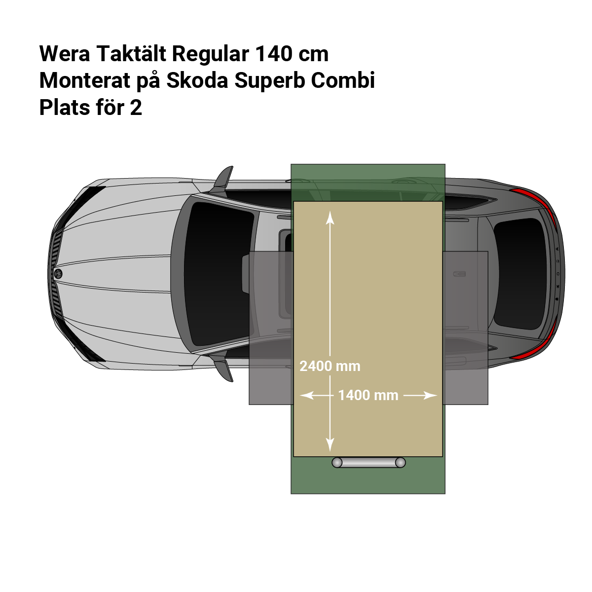 Wera Roof tent Regular 140 cm