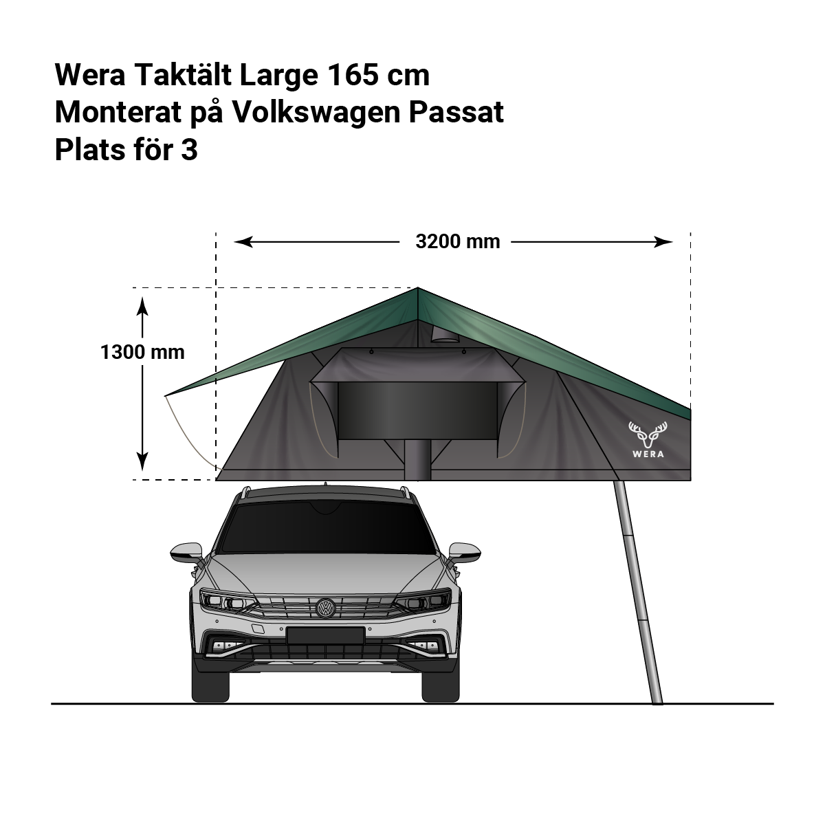 Wera Roof tent Large 165 cm