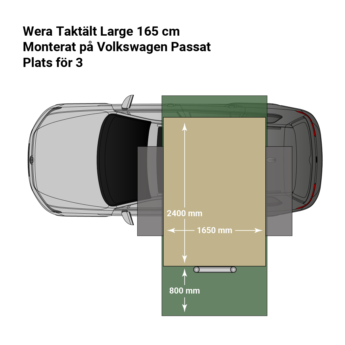 Wera Roof tent Large 165 cm