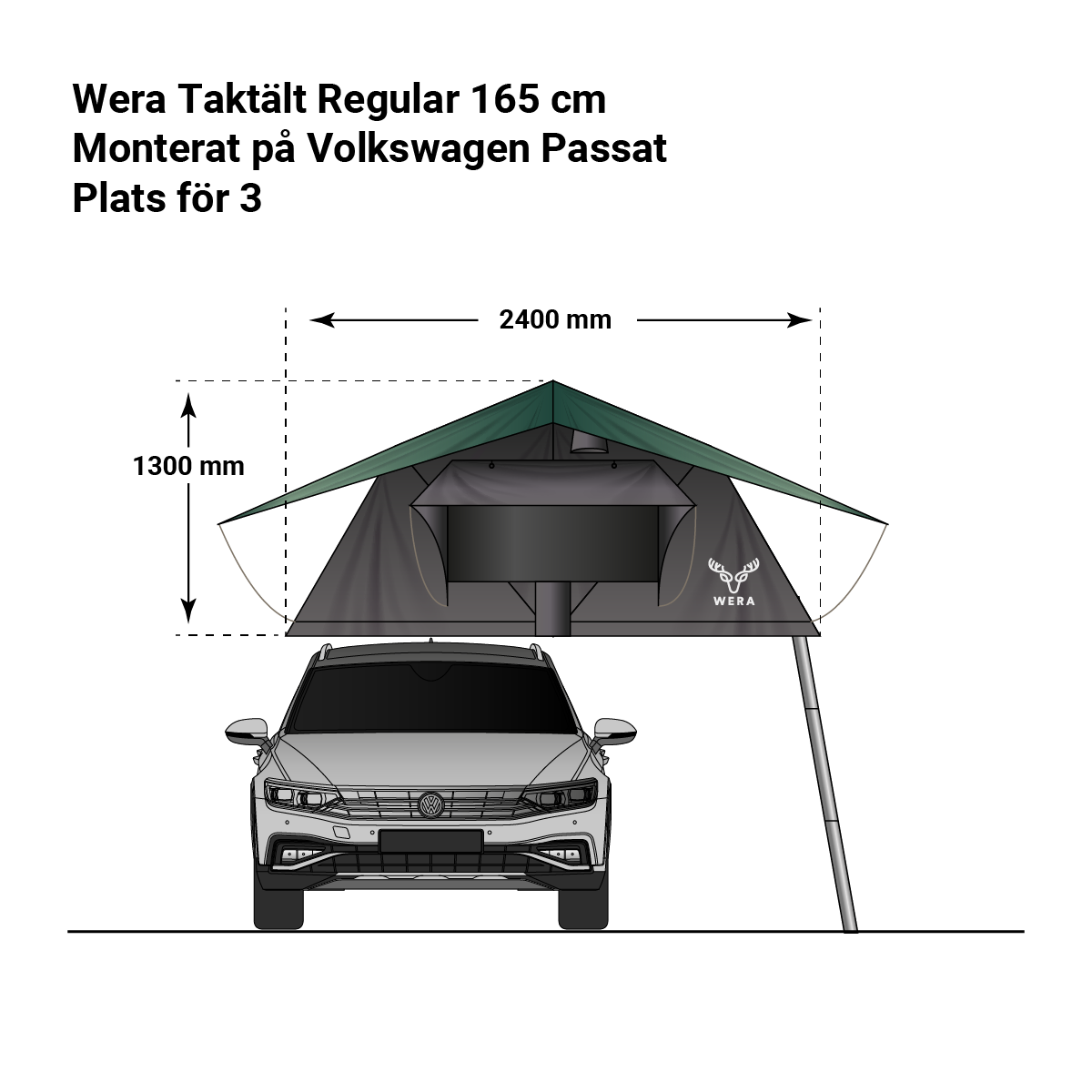 Wera Roof tent Regular 165 cm