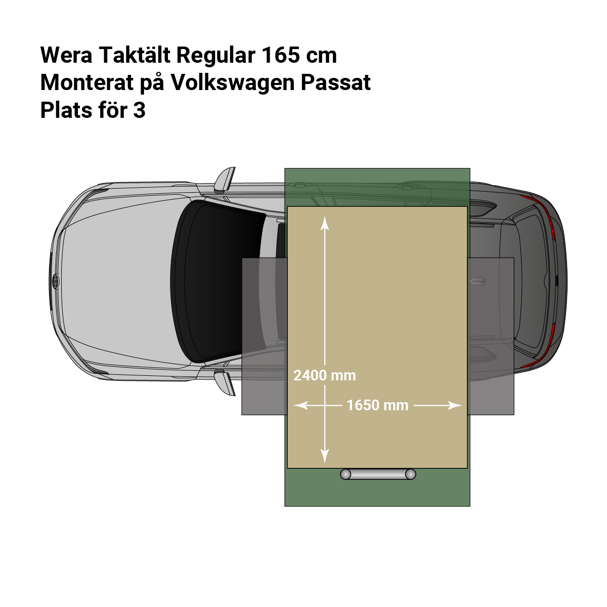 Wera Roof tent Regular 165 cm