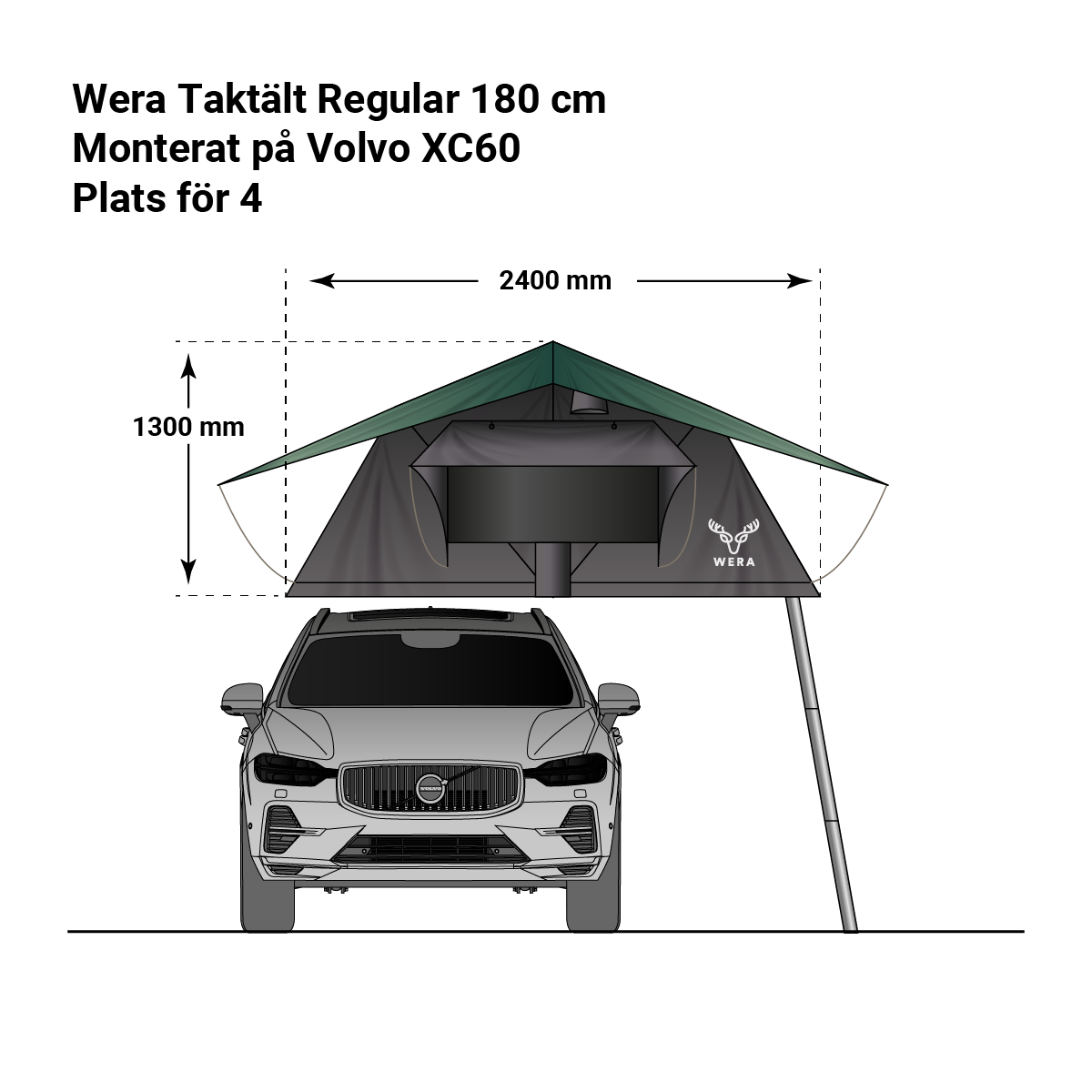 Wera Roof tent Regular 180 cm