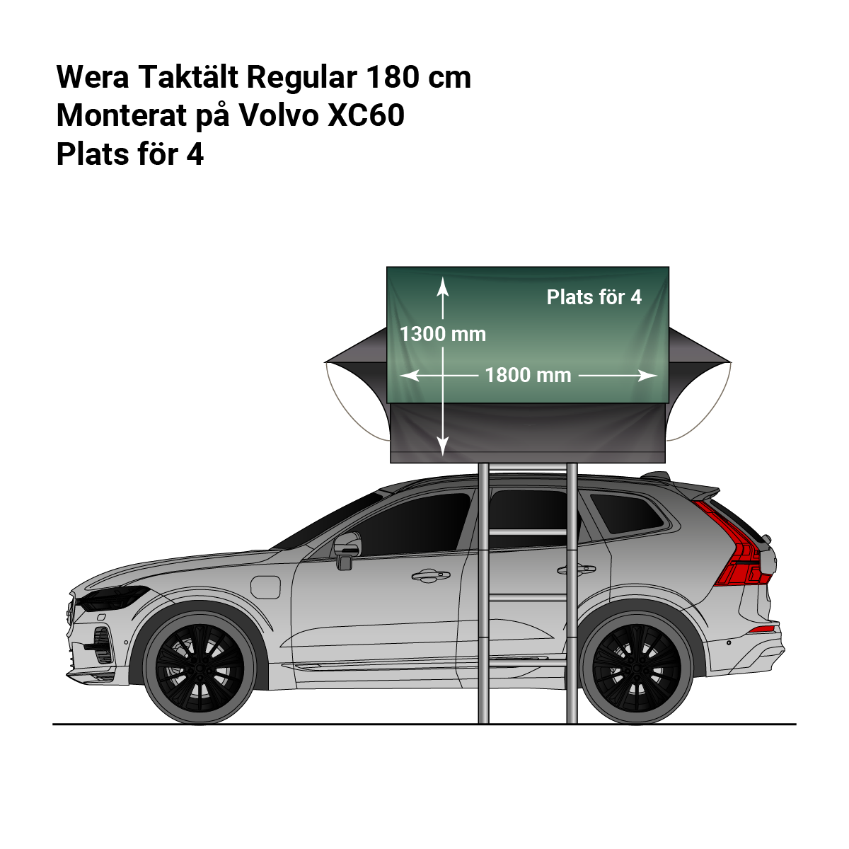 Wera Roof tent Regular 180 cm