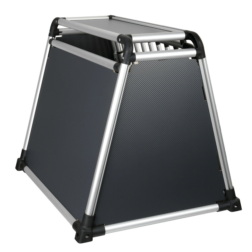 Premium hundbur i aluminium för personbil – Typ 2 – 80 × 65 × H 66 cm