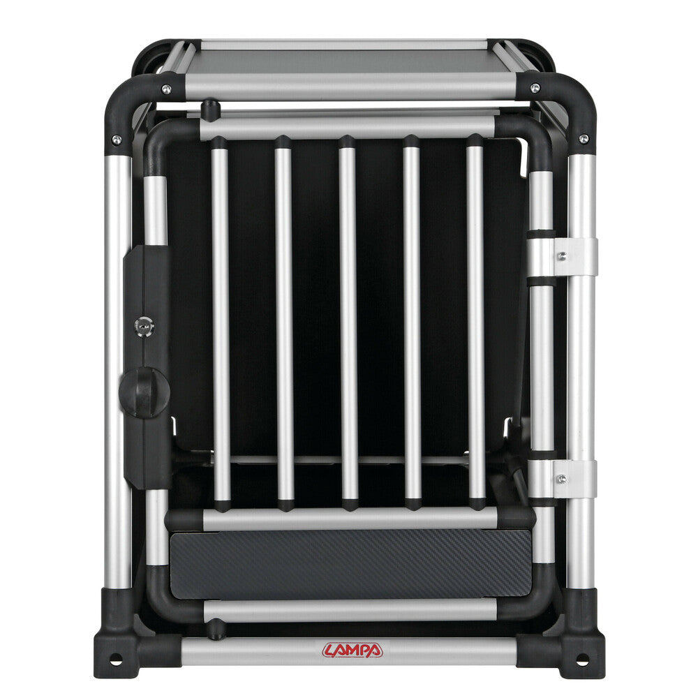 Premium hundbur i aluminium för personbil – Typ 4 – 55 × 75 × H 62 cm