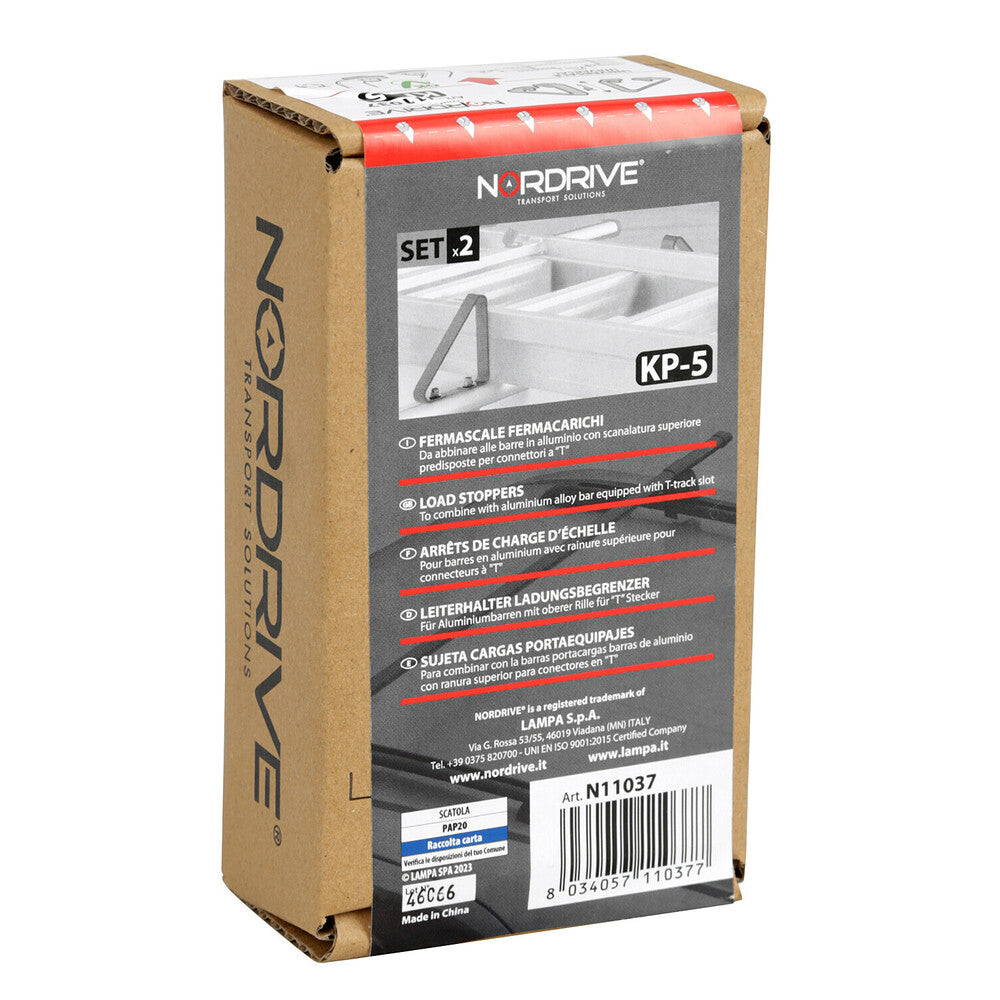 2PCS LOAD-STOPPERS "KP-5" FOR "KARGO-PLUS" ROOFBARS